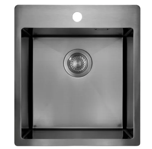 Mosogatótálca, Deante Olfato Precious 1 medencés, acél mosogató, titanium ZPO_D10A