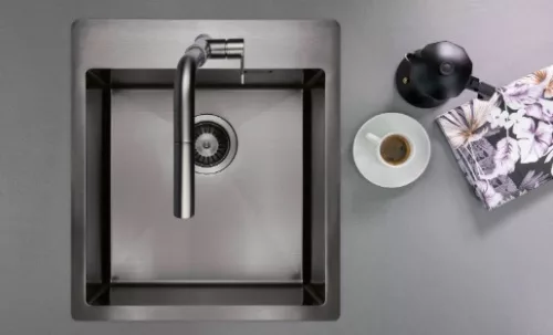 Mosogatótálca, Deante Olfato Precious 1 medencés, acél mosogató, titanium ZPO_D10A