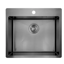   Mosogatótálca, Deante Olfato Precious 1 medencés, acél mosogató, titanium ZPO_D10B