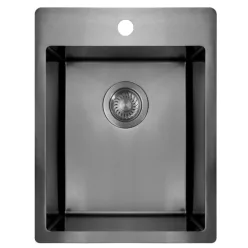   Mosogatótálca, Deante Olfato Precious 1 medencés, acél mosogató, titanium ZPO_D10E