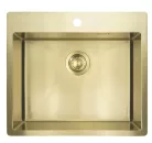 Mosogatótálca, Deante Olfato Precious 1 medencés, acél mosogató,szálcsiszolt arany ZPO_R10B