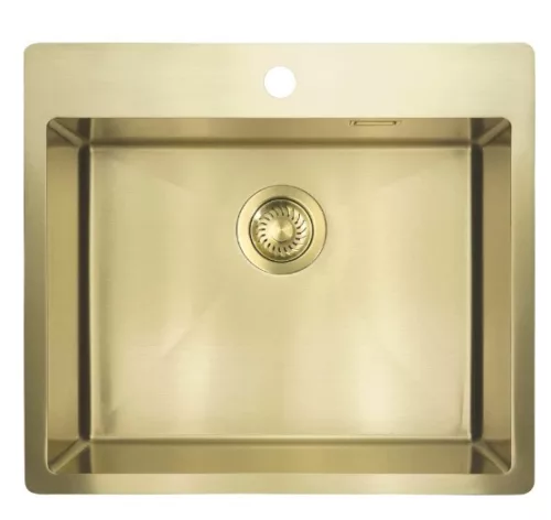 Mosogatótálca, Deante Olfato Precious 1 medencés, acél mosogató,szálcsiszolt arany ZPO_R10B