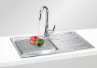 Mosogatótálca, Deante Soul  1 medencés csepegtetővel, acél mosogató, szatén ZEO_011A