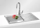 Mosogatótálca, Deante Soul  1 medencés csepegtetővel, acél mosogató, dekor ZEO_311A