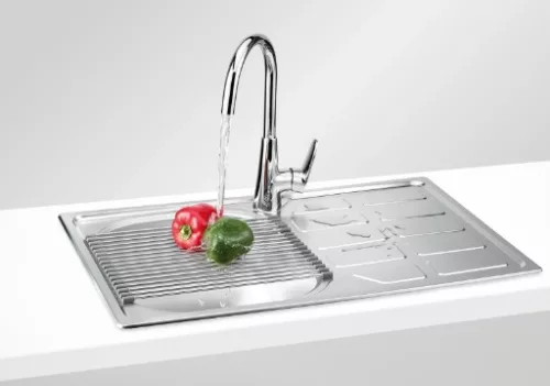 Mosogatótálca, Deante Soul  1 medencés csepegtetővel, acél mosogató, dekor ZEO_311A