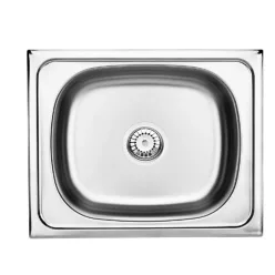   Mosogatótálca, Deante Techno 1 medencés, acél mosogató, szatén ZEU_010A