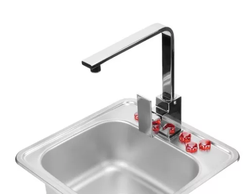 Mosogatótálca, Deante Techno 1 medencés, acél mosogató, szatén ZEU_010A