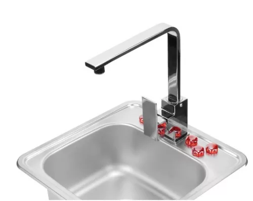 Mosogatótálca, Deante Techno 1 medencés, acél mosogató, dekor ZEU_310A