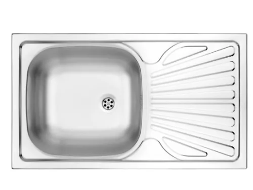 Mosogatótálca, Deante Techno 1 medencés csepegtetővel, acél mosogató, dekor ZMU_3110