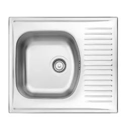   Mosogatótálca, Deante Techno 1 medencés csepegtetővel, acél mosogató, dekor ZMU_3113