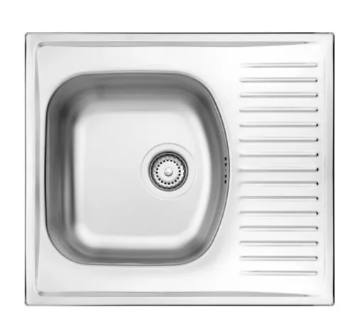 Mosogatótálca, Deante Techno 1 medencés csepegtetővel, acél mosogató, dekor ZMU_3113