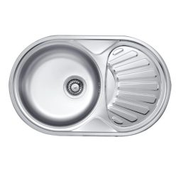   Mosogatótálca, Deante Twist 1 medencés csepegtetővel, acél mosogató, dekor ZEU_311B