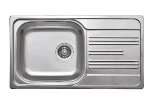 Mosogatótálca, Deante Xylo 1 medencés csepegtetővel, acél mosogató, szatén ZEX_0113