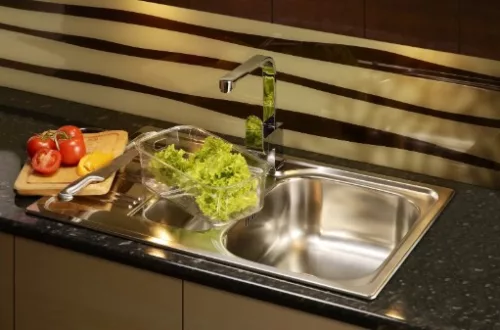 Mosogatótálca, Deante Xylo 1 medencés csepegtetővel, acél mosogató, szatén ZEX_0113