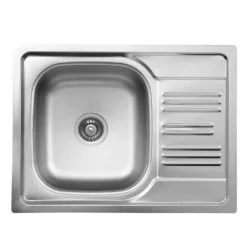   Mosogatótálca, Deante Xylo 1 medencés csepegtetővel, acél mosogató, szatén ZEX_011A