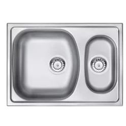   Mosogatótálca, Deante Xylo 1,5 medencés, acél mosogató, szatén ZEX_0503