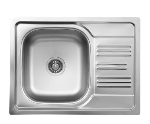 Mosogatótálca, Deante Xylo 1 medencés csepegtetővel, acél mosogató, dekor ZEX_311A