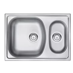   Mosogatótálca, Deante Xylo 1,5 medencés, acél mosogató, dekor ZEX_3503