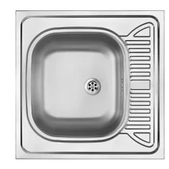   Mosogatótálca, Deante Tango 1 medencés csepegtetővel, acél mosogató, szatén ZE6_0140