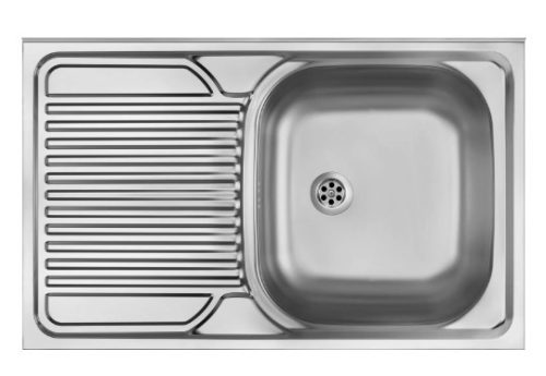 Mosogatótálca, Deante Tango 1 medencés csepegtetővel bal oldalon, acél mosogató, szatén ZM5_011L