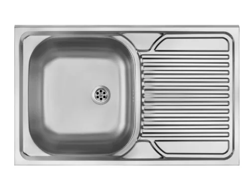 Mosogatótálca, Deante Tango 1 medencés csepegtetővel jobb oldalon, acél mosogató, szatén ZM5_011P