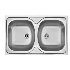   Mosogatótálca, Deante Tango 2 medencés, acél mosogató, szatén ZM5_0200