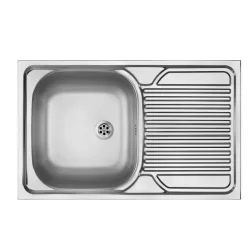   Mosogatótálca, Deante Tango 1 medencés csepegtetővel, acél mosogató, dekor ZM5_3110