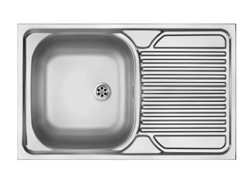Mosogatótálca, Deante Tango 1 medencés csepegtetővel, acél mosogató, dekor ZM5_3110