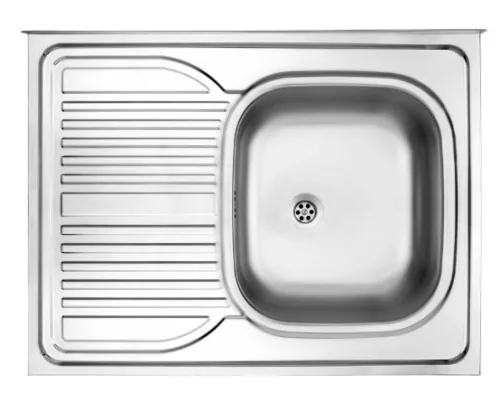 Mosogatótálca, Deante Tango 1 medencés csepegtetővel bal oldalon, acél mosogató, dekor ZM6_311L
