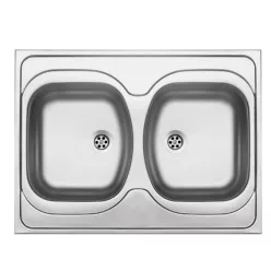   Mosogatótálca, Deante Tango 2 medencés, acél mosogató, dekor ZM6_320N