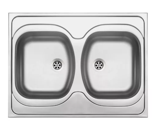 Mosogatótálca, Deante Tango 2 medencés, acél mosogató, dekor ZM6_320N