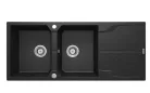 Mosogatótálca, Deante Andante 2 medencés csepegtetővel gránit mosogató, grafit ZQN_2213