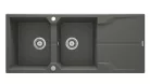 Mosogatótálca, Deante Andante 2 medencés csepegtetővel gránit mosogató, antracit metál ZQN_T213