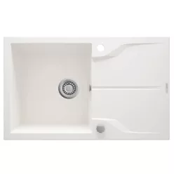   Mosogatótálca, Deante Andante Flush 1 medencés csepegtetővel, alabástrom ZQN_A11F