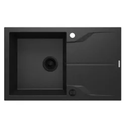   Mosogatótálca, Deante Andante Flush 1 medencés csepegtetővel, grafit metál ZQN_G11F