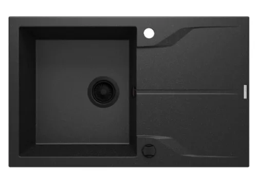 Mosogatótálca, Deante Andante Flush 1 medencés csepegtetővel, grafit metál ZQN_G11F