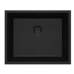   Mosogatótálca, Deante Corda 1 medencés, gránit mosogató, fekete ZQA_N10C