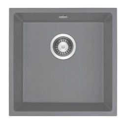   Mosogatótálca, Deante Corda 1 medencés, gránit mosogató, metálszürke ZQA_S10A