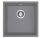 Mosogatótálca, Deante Corda 1 medencés, gránit mosogató, metálszürke ZQA_S10A