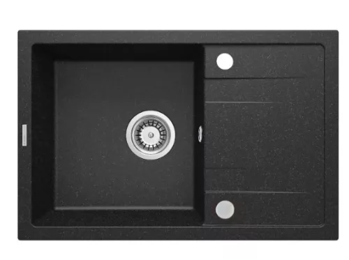 Mosogatótálca, Deante Corio 1 medencés csepegtetővel, gránit mosogató, grafit ZRC_2113