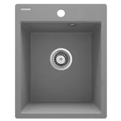   Mosogatótálca, Deante Corio 1 medencés, gránit mosogató, metálszürke ZRC_S103
