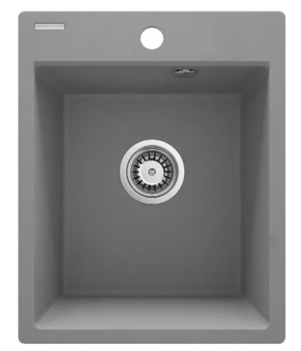 Mosogatótálca, Deante Corio 1 medencés, gránit mosogató, metálszürke ZRC_S103