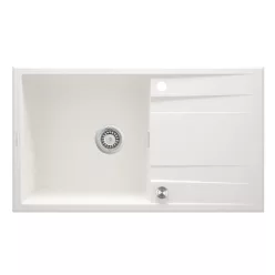   Mosogatótálca, Deante Eridan 1 medencés csepegtetővel, gránit mosogató, alabástrom ZQE_A113