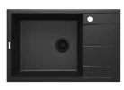 Mosogatótálca, Deante Eridan 1 medencés csepegtetővel, gránit mosogató, grafit metál ZQE_G11B