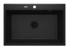 Mosogatótálca, Deante Eridan 1 medencés, gránit mosogató, fekete ZQE_N103
