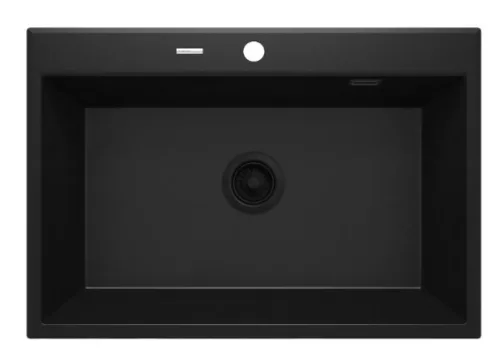 Mosogatótálca, Deante Eridan 1 medencés, gránit mosogató, fekete ZQE_N103