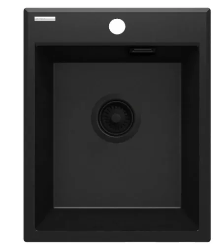 Mosogatótálca, Deante Eridan 1 medencés, gránit mosogató, fekete ZQE_N104