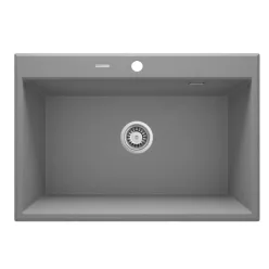   Mosogatótálca, Deante Eridan 1 medencés, gránit mosogató, metálszürke ZQE_S103