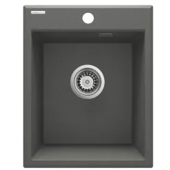   Mosogatótálca, Deante Eridan 1 medencés, gránit mosogató, antracit metál ZQE_T104
