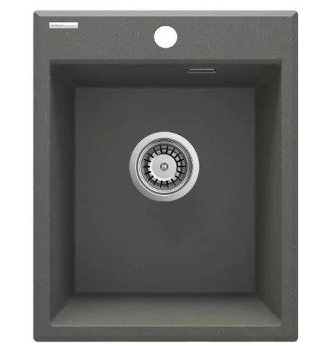 Mosogatótálca, Deante Eridan 1 medencés, gránit mosogató, antracit metál ZQE_T104